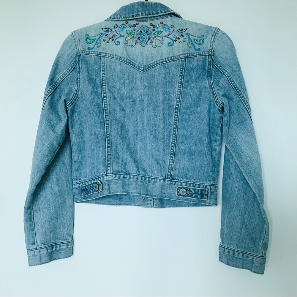 Old Navy Beaded Back Denim Jacket
